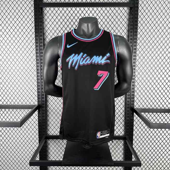 Miami Heat Crew Neck Black NBA Jersey No. 7 ANTETOKOUNMPO