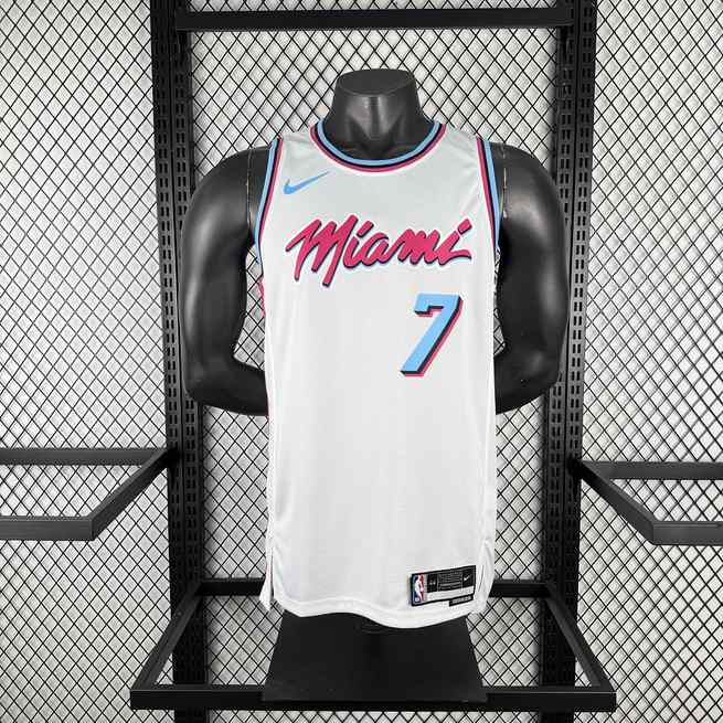 Miami Heat Crew Neck White NBA Jersey No. 7 ANTETOKOUNMPO