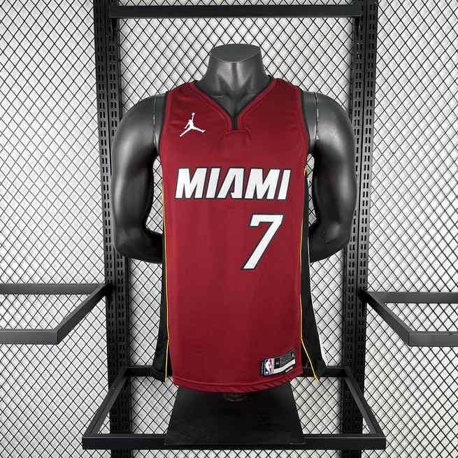 Miami Heat V-Neck Red NBA Jersey No. 7 ANTETOKOUNMPO