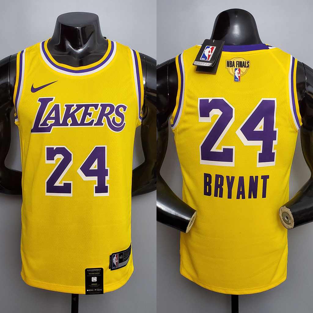 New Bryant #24 Lakers Commemorative Edition Round neck yellow NBA jersey Size_XS_XXL