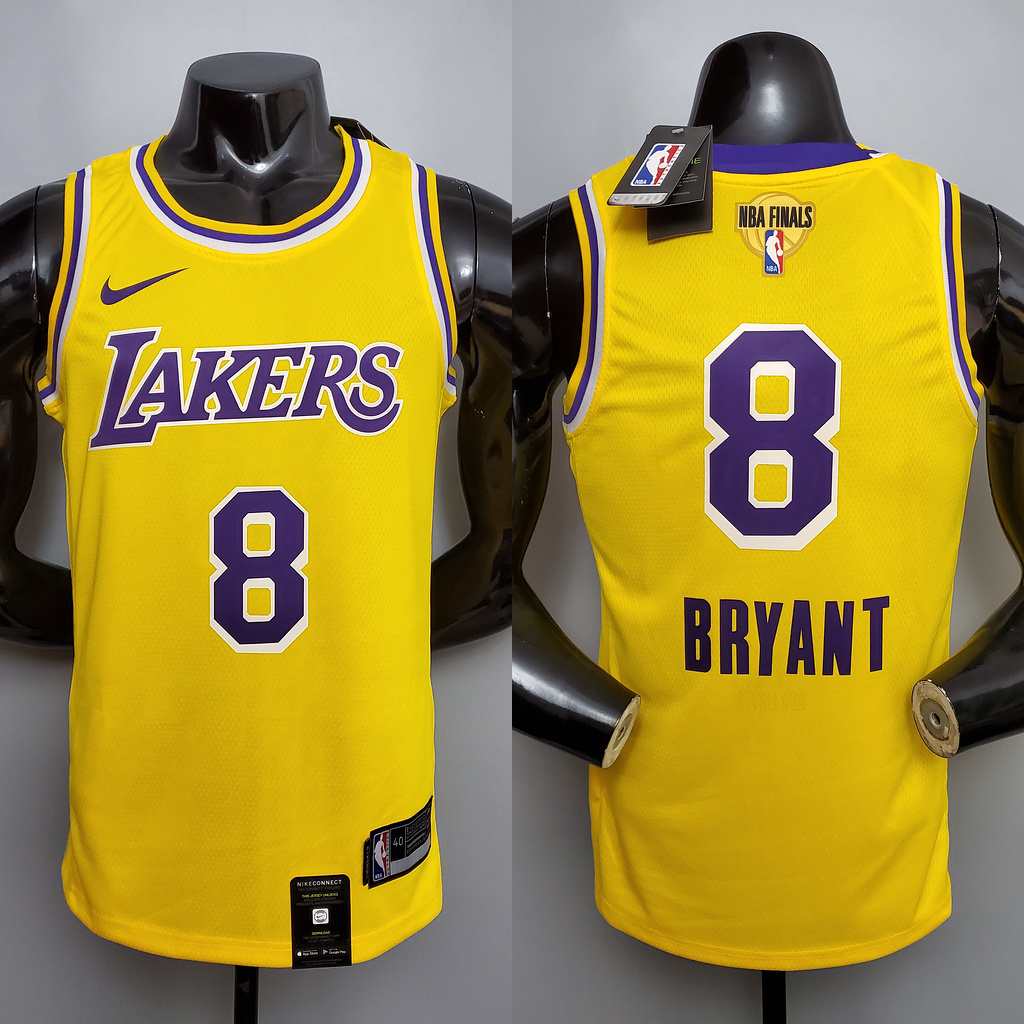 New Bryant #8 Lakers Commemorative Edition Round neck yellow NBA jersey Size_XS_XXL