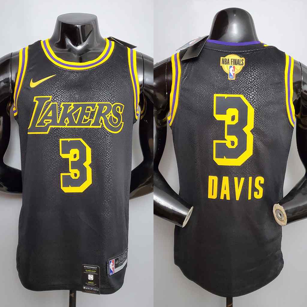 New DAVIS #3 Lakers black NBA jersey Size_XS_XXL Nike connect recognition