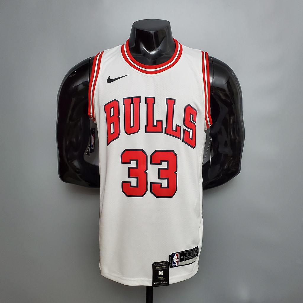 PIPPEN #33 Chicago Bulls white NBA jersey Size S_XXL Nike connect recognition