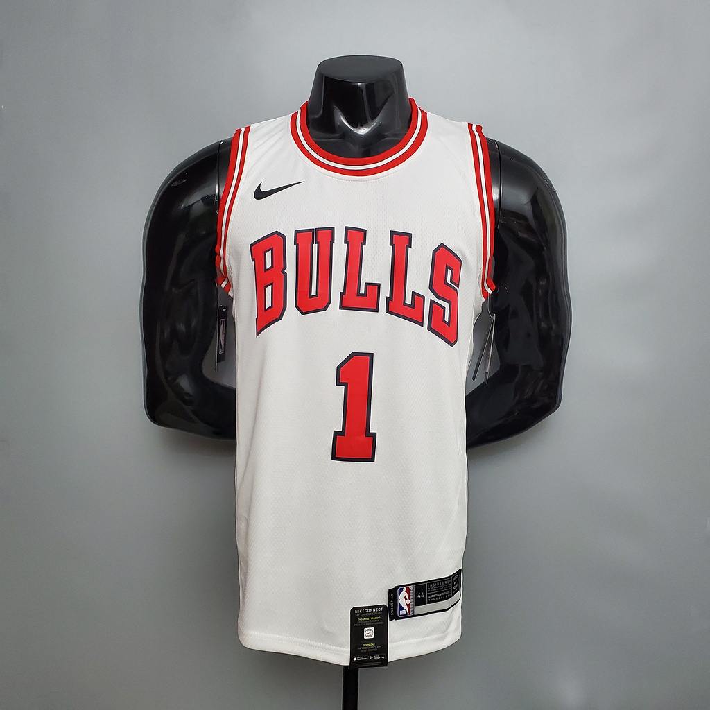 ROSE #1 Chicago Bulls white NBA jersey Size XS_XXL Nike connect recognition
