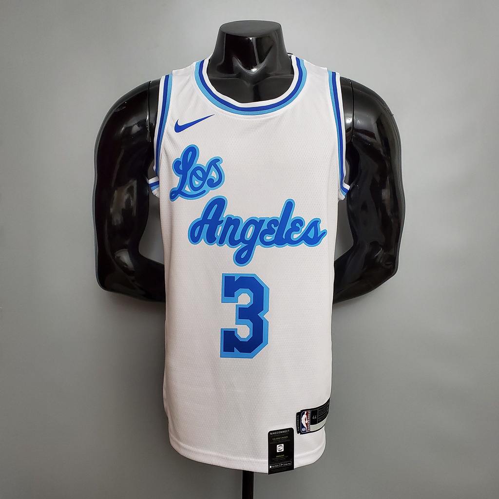 Retro night DAVIS #3 Lakers White NBA jersey Size_XS_XXL Nike connect recognition