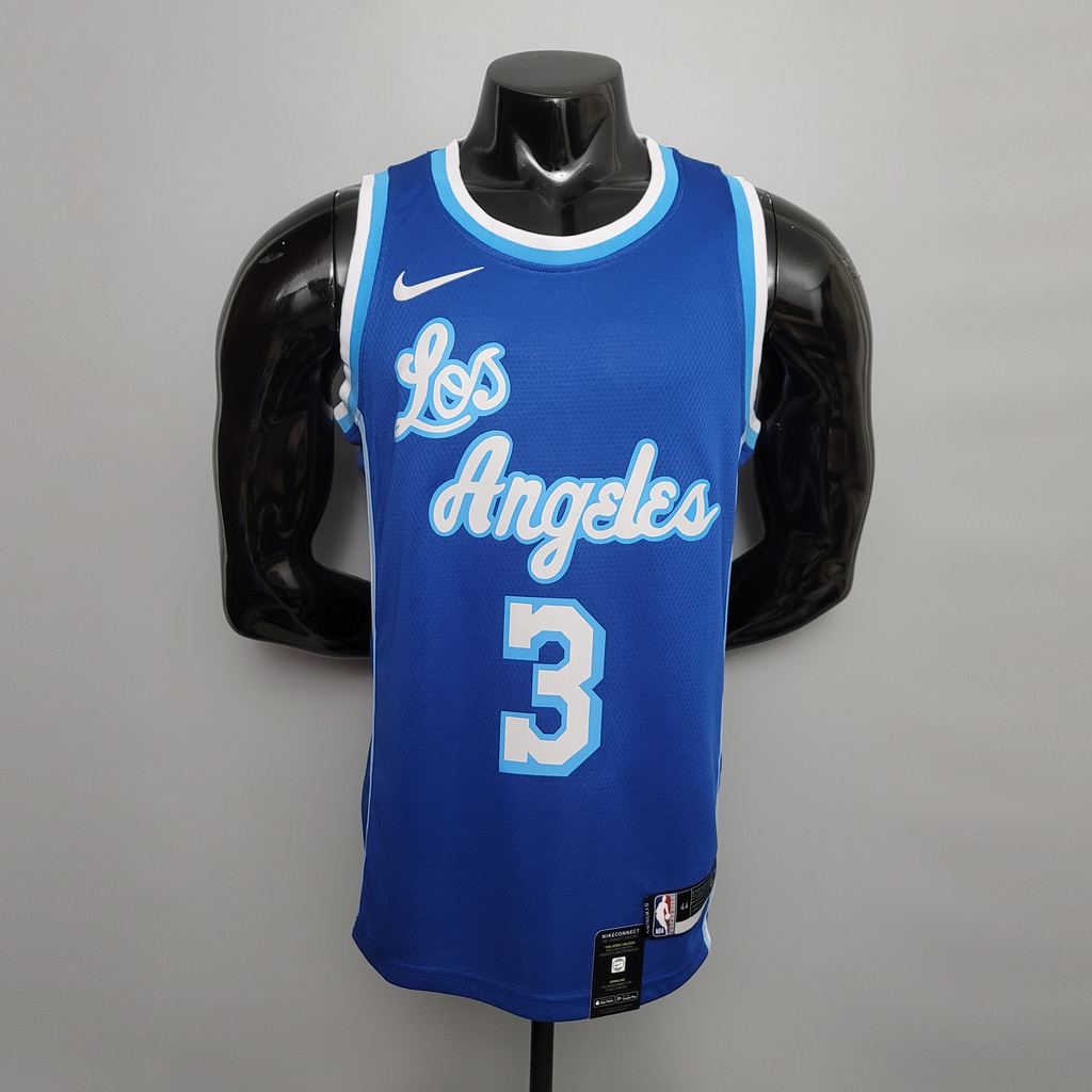 Retro night DAVIS #3 Lakers blue NBA jersey Size_XS_XXL Nike connect recognition