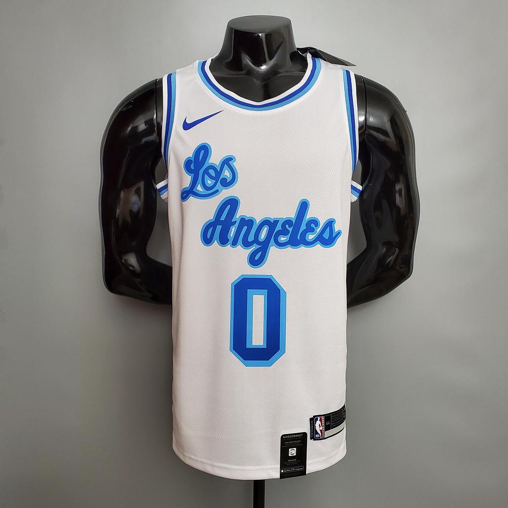 Retro night KUZMA #0 Lakers White NBA jersey Size_XS_XXL Nike connect recognition