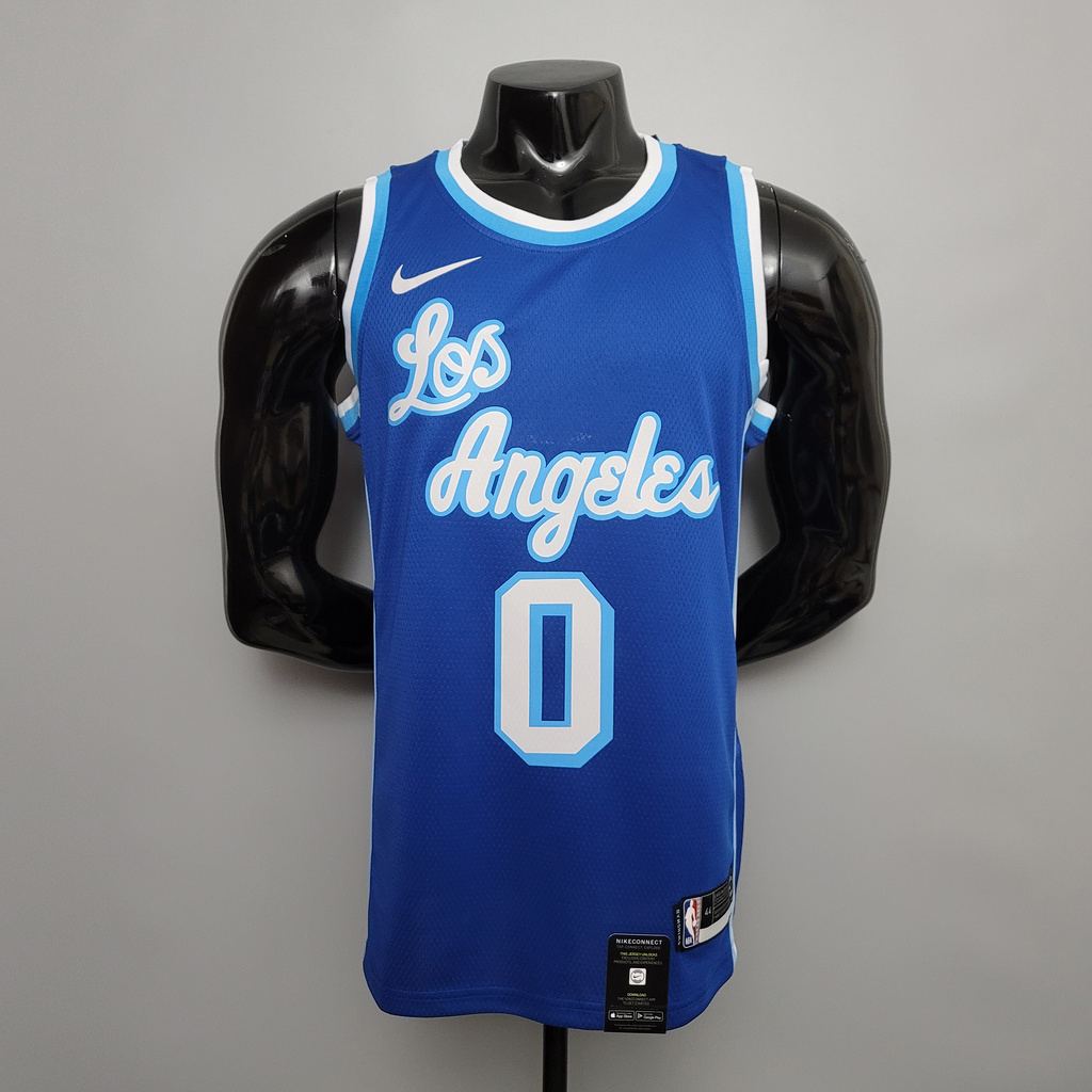 Retro night KUZMA #0 Lakers blue NBA jersey Size_XS_XXL Nike connect recognition