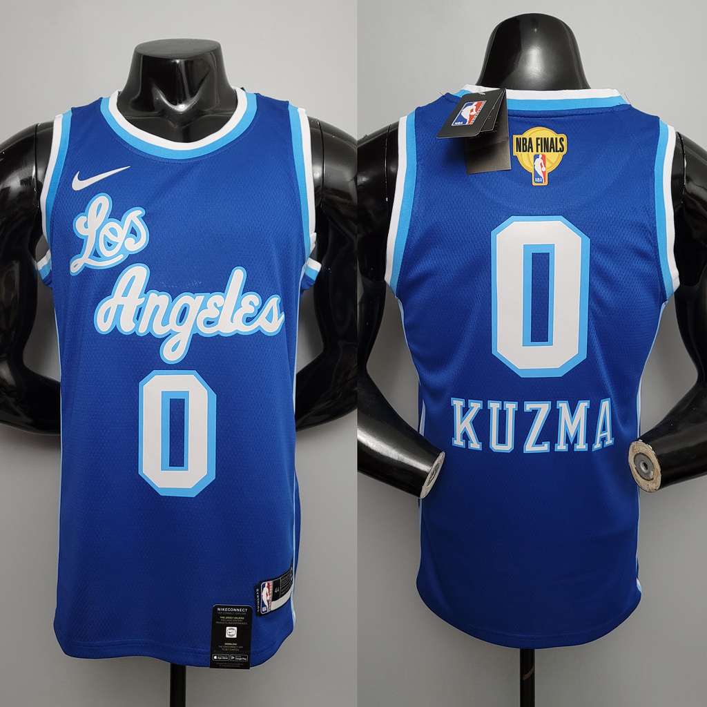 Retro night KUZMA #0 Lakers blue NBA jersey Size_XS_XXL Nike connect recognition