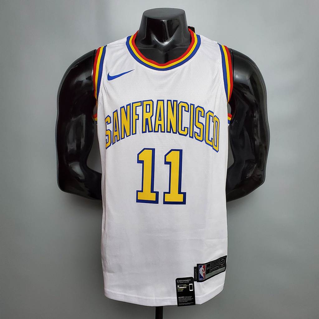 Thompson #11 Golden State Warriors Retro white NBA jersey Size_XS_XXL Nike connect recognition