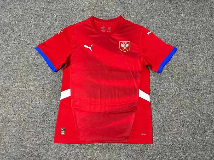 2024 serbia home red soccer jersey