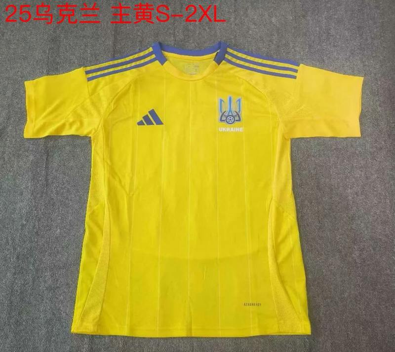 24-25 Ukraine home soccer jersey