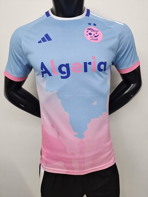 24-25 Algeria blue and pink player version jersey