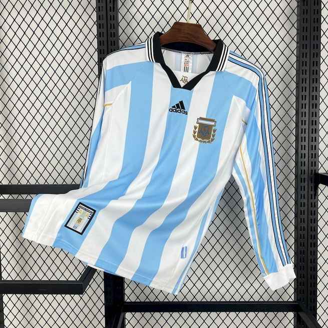 Maillot de football Argentine — 1998 · Domicile · Rétro · Manches longues