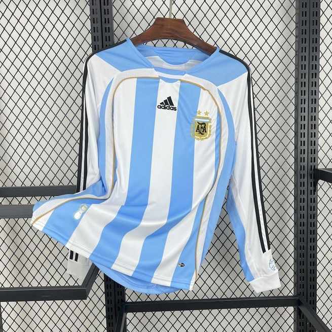 Maillot de football Argentine — 2006 · Domicile · Rétro · Manches longues