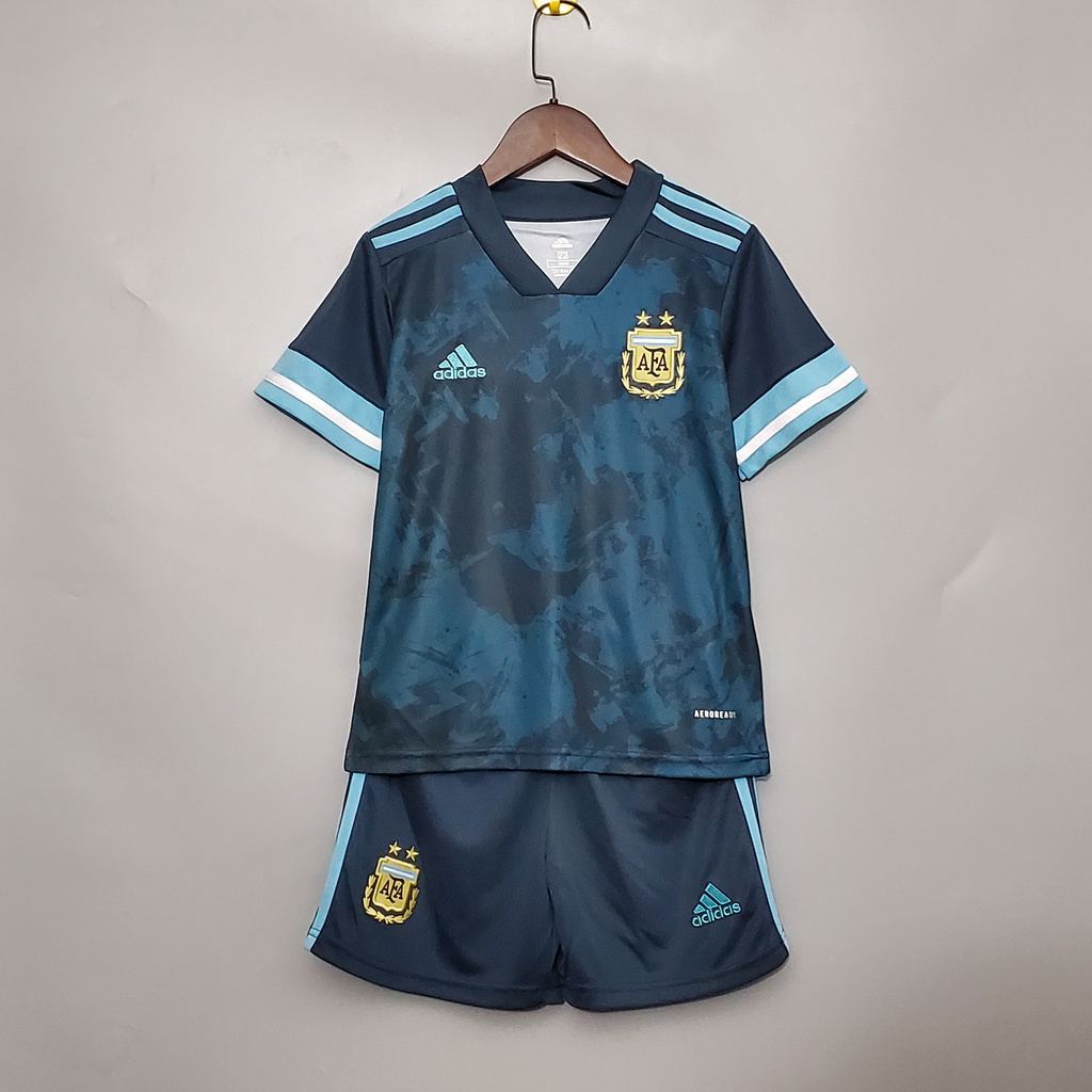 2020 Argentina away blue kids kit