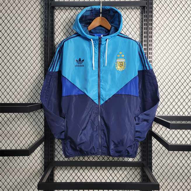 2023 Argentina royal blue and lake blue Windbreaker
