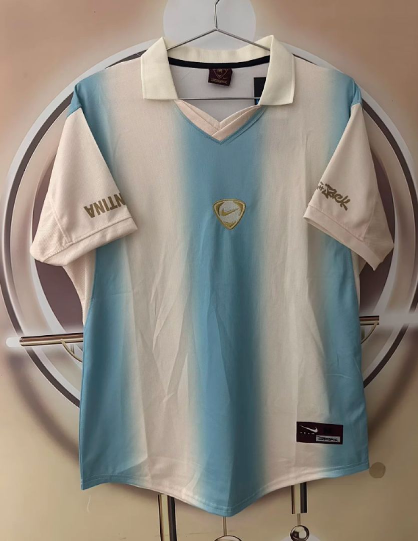 2026 Argentina Travis Scott Cactus Jack x Nike x FIFA World Cup Total 90 Retro Soccer Jersey S-4XL