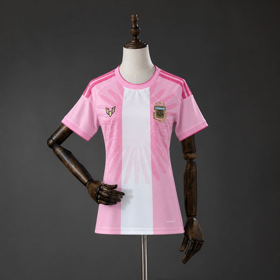 Maillot de football femme Argentine commémoratif rose — 2026 · tailles S–XXL