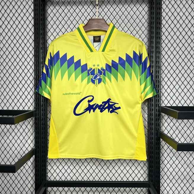 Maillot de football Brésil Corteiz — 1995 · Domicile · Rétro · tailles S–XXL