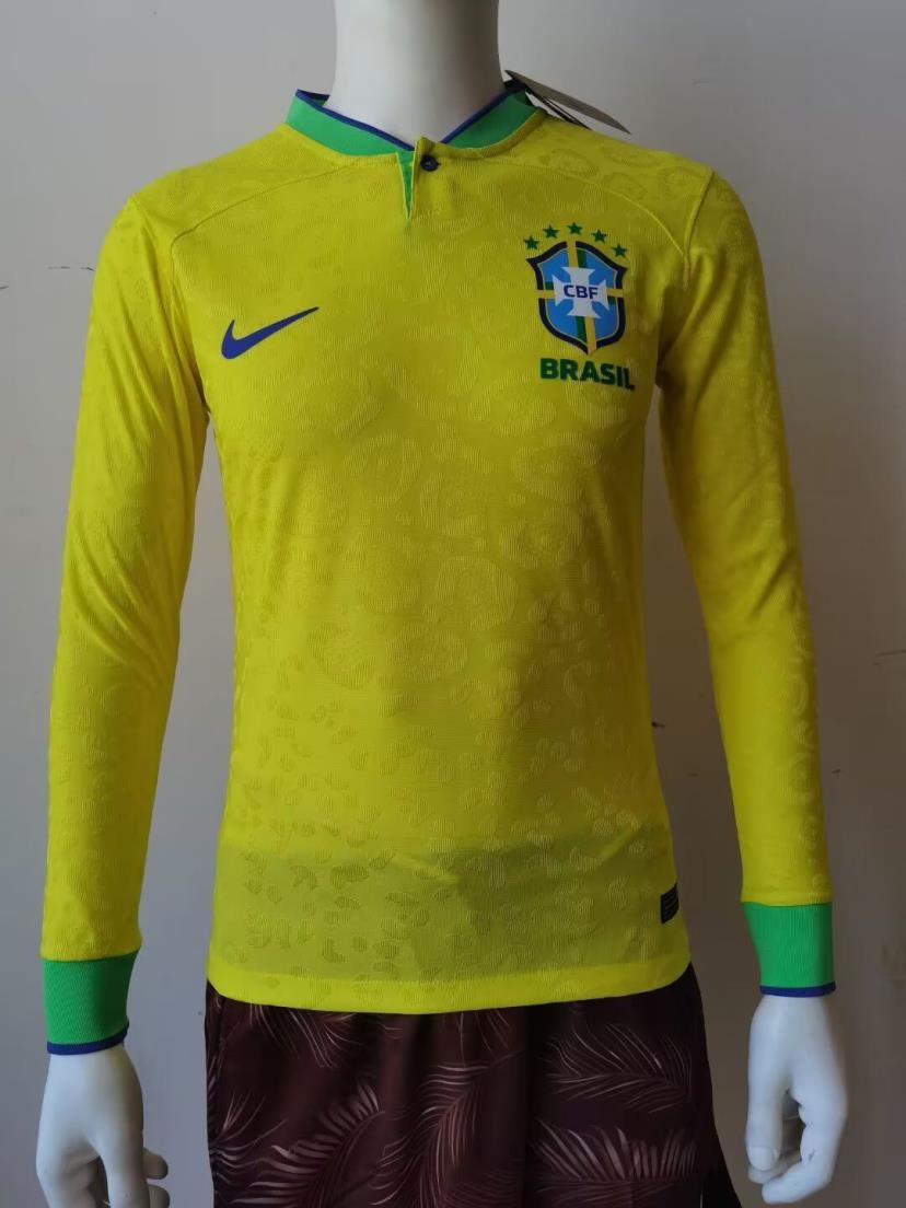 2022 Brésil domicile à manches longues version joueur