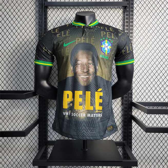 2023 Brésil PELÉ commémoratif noir avec jaune version joueur