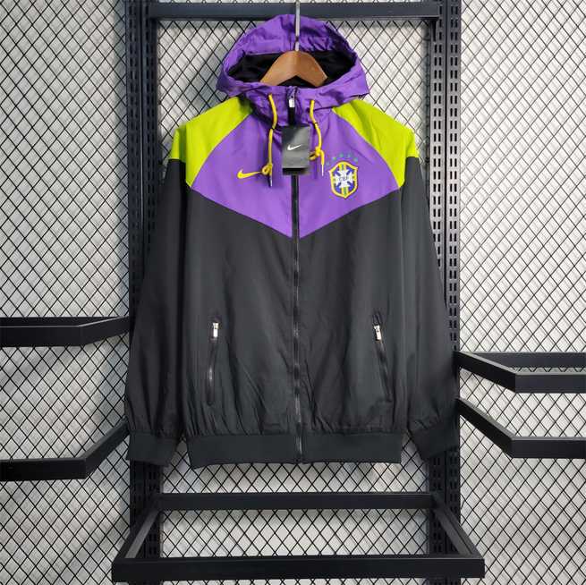2023 Windbreaker Brazil black with purple and yellow