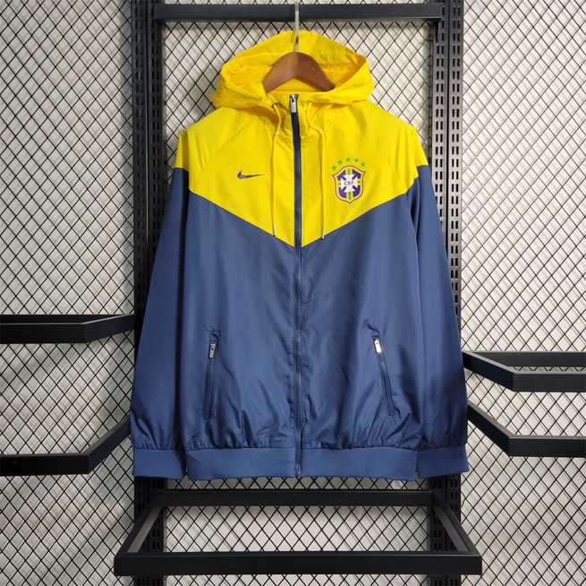2023 Windbreaker Brazil royal blue and yellow