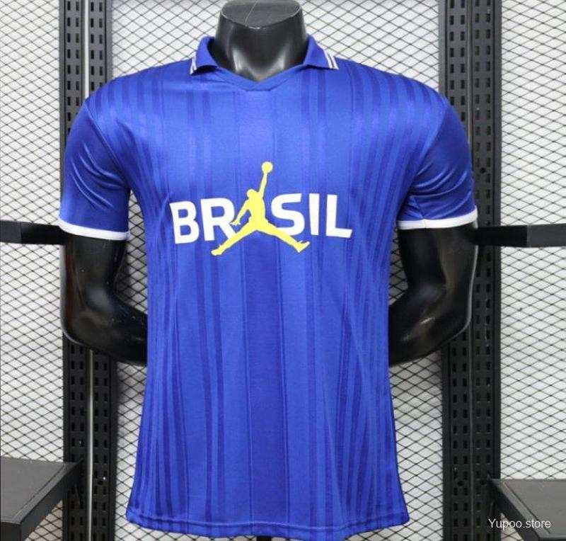 Maillot de football Brésil × Jordan Brand royal bleu édition spéciale — 2026 · Version joueur