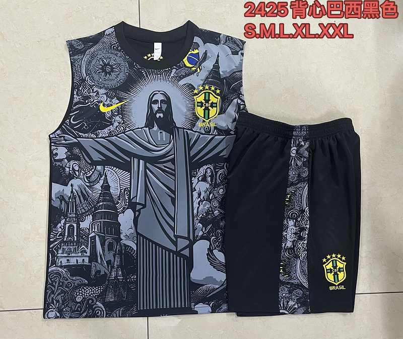 24-25 Brazil Black jesus Vest suit