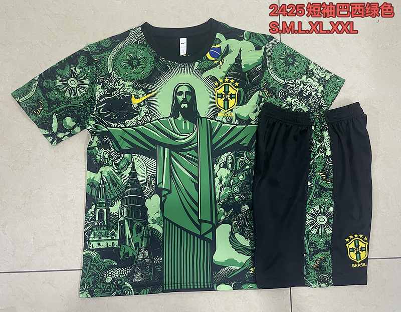 24-25 Brazil Green jesus training suit