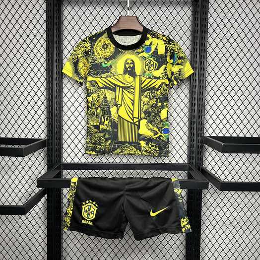 24-25 Brazil Jesus Yellow Special kid kit