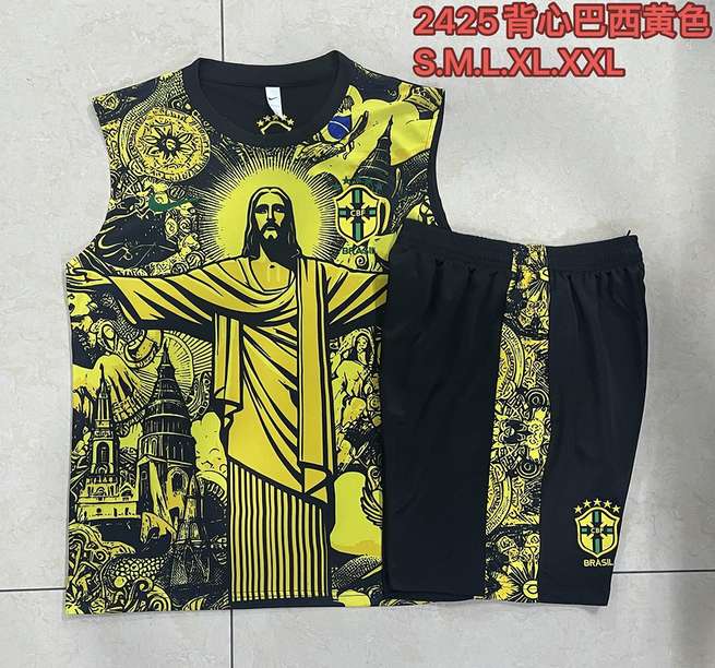 24-25 Brazil Yellow jesus vest suit
