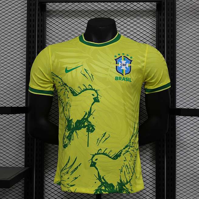 24-25 Brazil yellow dove of peace player version jersey
