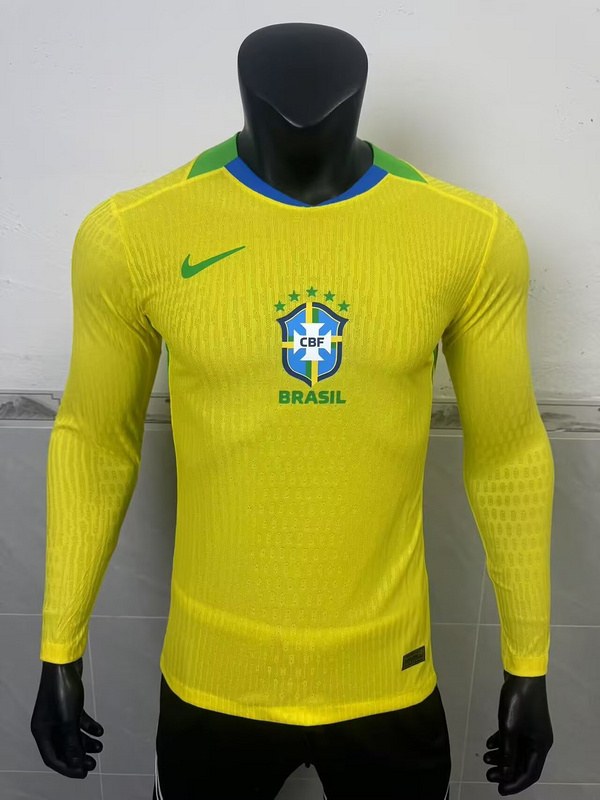 25-26 Brazil home long sleeve player version jersey