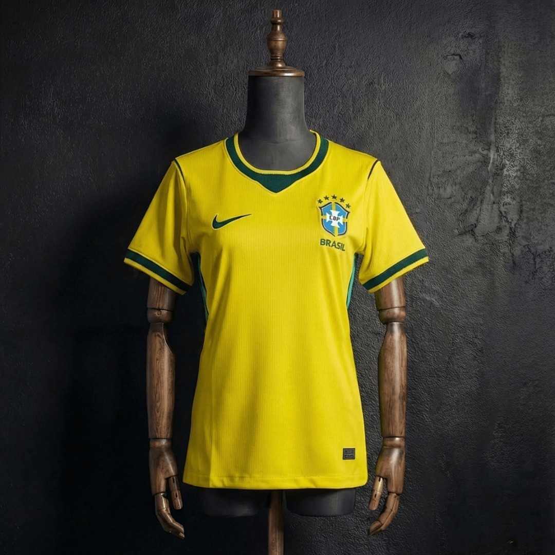 Maillot de football femme Brésil Coupe du monde — 2026 · Domicile · tailles S–2XL