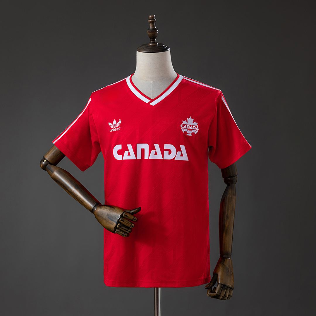 Maillot de football Canada — 1986 · Domicile · Rétro · tailles S–2XL