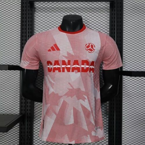 Canada 2026 World Cup Pink and White Player Version soccer jerseys