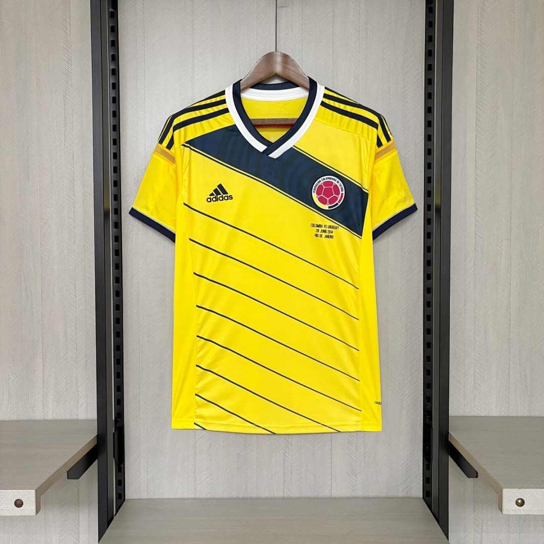 2014 Colombia Home Retro Jersey S-XXL