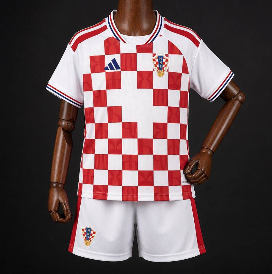 2026/27 Croatia Home Kids Kit Soccer Jersey 16-28