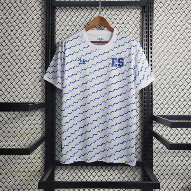 2023 El Salvador White and Blue Training Suit