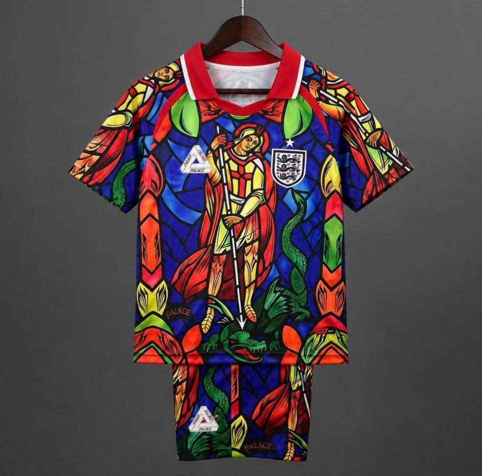 2026 England x Palace Skateboards St. George Dragon Kids Jersey Size 16-28