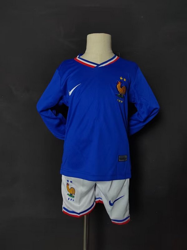 2024 France home long sleeve kid kit