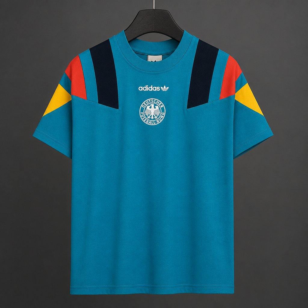 2026/27 Germany Originals Teal Multicolor Casual Retro T-Shirt S-4XL