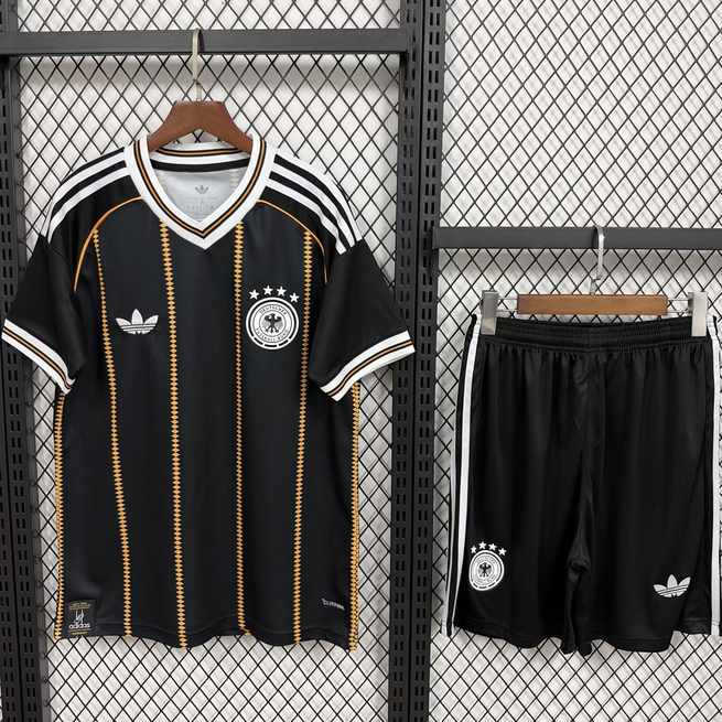 Ensemble de football adulte Allemagne noir — 2026 · Troisième maillot · tailles S–2XL