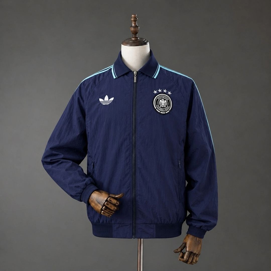 Coupe-vent Allemagne bleu marine Anthem — 2026 · tailles S–XXL