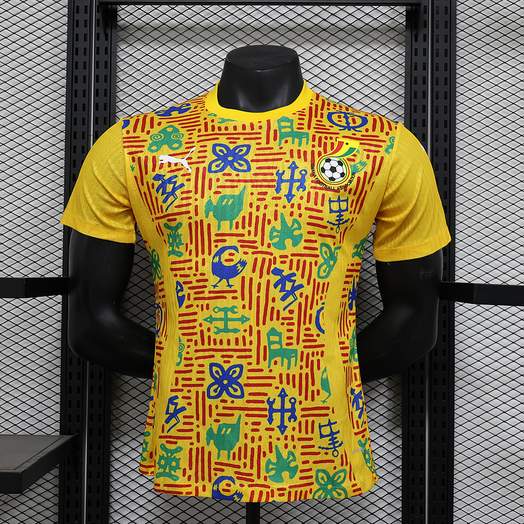 2025 Ghana yellow pre-match player version jersey