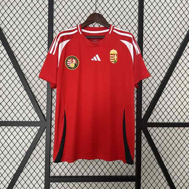 24-25 Hungary home red soccer jersey