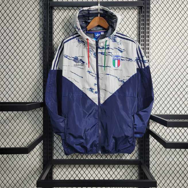 2023 Italy royal blue and white Windbreaker