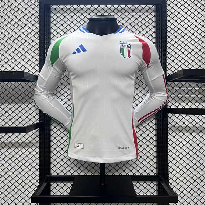 2024 Italy away white long sleeve player version